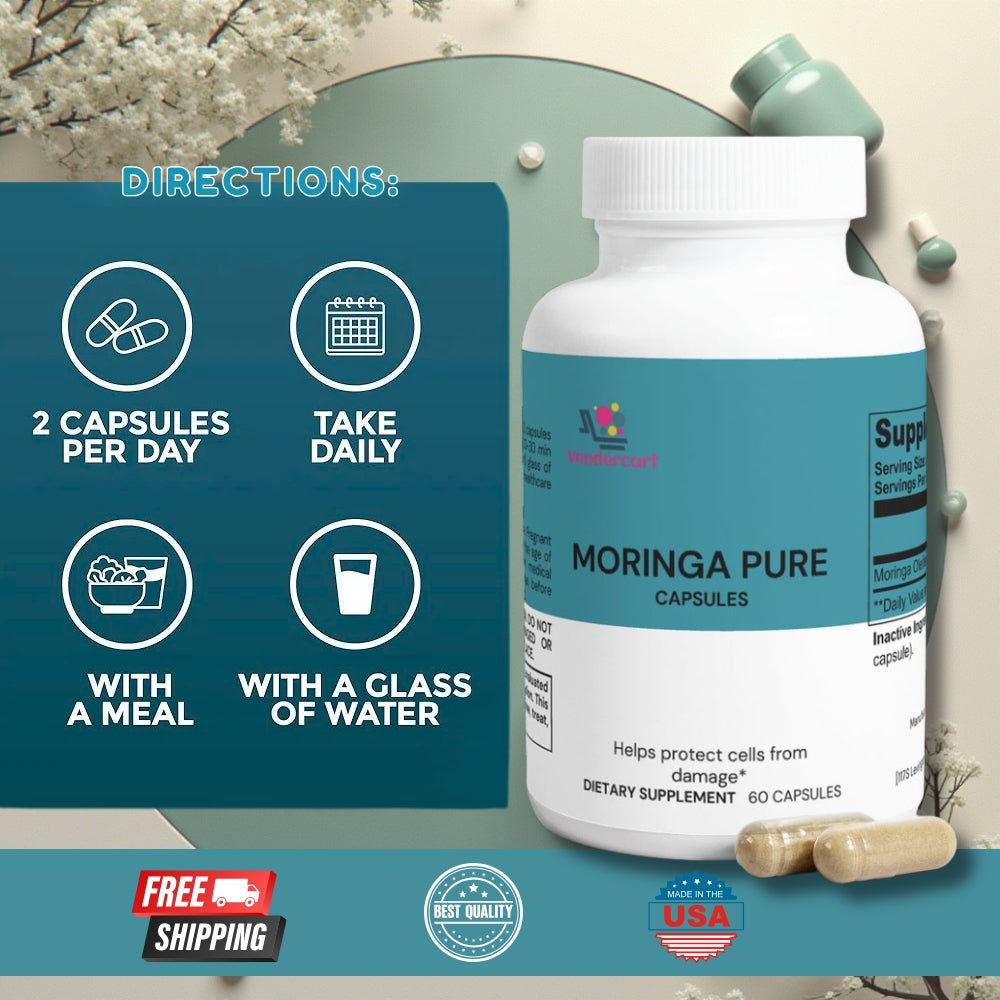 Premium Moringa Pure Nutrient-Rich Superfood For Energy Wellness