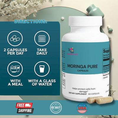 Premium Moringa Pure Nutrient-Rich Superfood For Energy Wellness