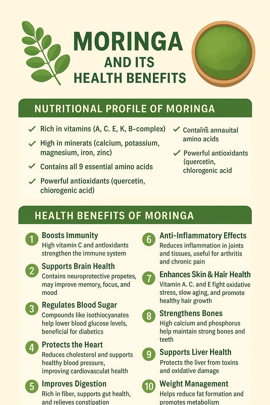Moringa Dietary Nutritional Powder